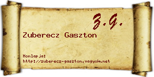 Zuberecz Gaszton névjegykártya